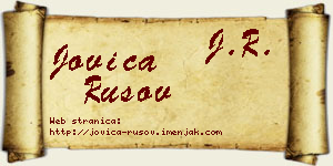 Jovica Rusov vizit kartica